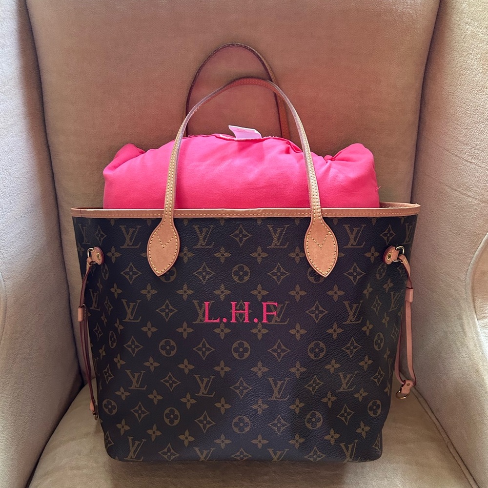 Louis Vuitton Brown Monogram Satchel with Tan Leather Trim